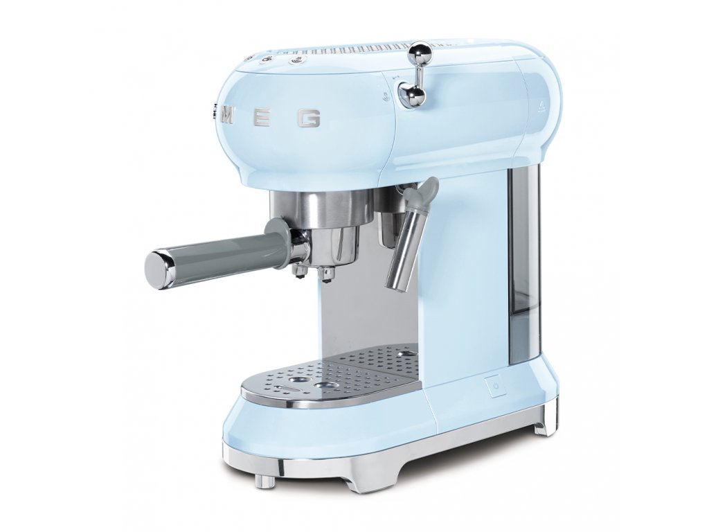 smeg pakovy espresso kavovar pastelovo modra ECF01PBEU 7