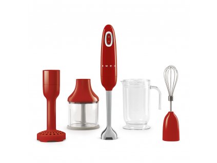 smeg rucny mixer s prislusenstvom HBF02RDEU cervena