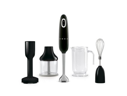 smeg rucny mixer s prislusenstvom HBF02BLEU cierna