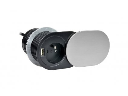zabudovana elektricka zasuvka design light slide box nerezova