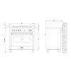 DOLCEVITA 90 INDUCTION HOB SINGLE OVEN