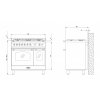 DOLCEVITA 90 GAS HOB DOUBLE OVEN