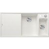 1 523466 kuchynsky drez blanco axia iii 6 s s excentrom pravy s drevenou doskou na krajanie a miskou biela 1