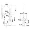 kuchynska bateria blanco catris s flexo filter cierna matna 1