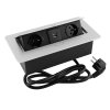 zabudovana elektricka zasuvka design light kombi box usb nerezova 1
